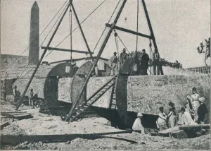 Monochrome Cityscape Photography Stampe: Beginning the Framework, 1877, (1910)