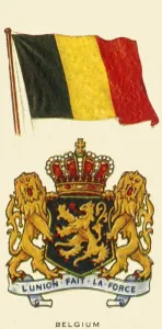 Belgian Flag Stampe: Belgium, c1935. Creator: Unknown
