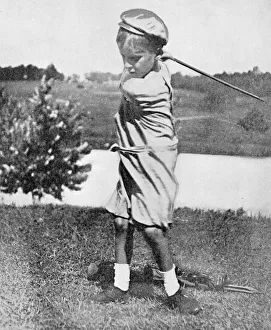 Young Golfer Stampe: Bobby Jones as a boy, c1910