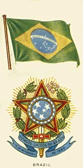 Brazilian National Flag Stampe: Brazil, c1935. Creator: Unknown