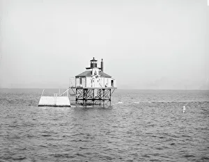 US Coastal Landmarks Stampe: Bug Light, Boston, Mass. c1906. Creator: Unknown