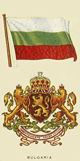 Bulgarian Flag Stampe: Bulgaria, c1935. Creator: Unknown