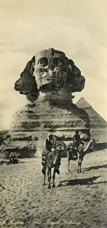 Archaeological Site In Egypt Stampe: Cairo - The Great Sphinx, c1918-c1939. Creator: Unknown