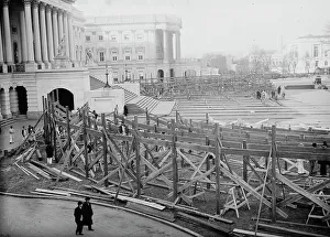 Black And White Historic Images Stampe: Capitol - stands for Inaug. between c1910 and c1915. Creator: Bain News Service