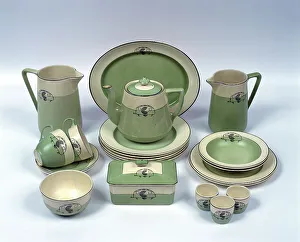 National Motor Museum Collection Items Stampe: A caravan crockery set, c1934-c1939
