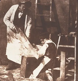 William Henry Fox Talbot Images Stampe: [Carpenter and Apprentice], ca. 1844. Creator: William Henry Fox Talbot