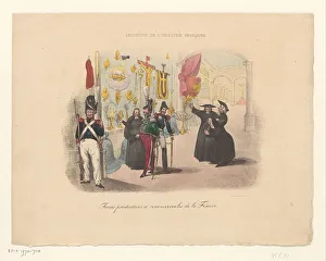 Anonymous Watercolour Paintings Stampe: Cartoon on the production of ecclesiastical objects, early 19th century? Creator: Anon