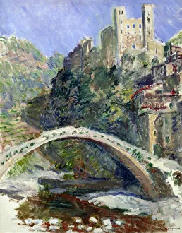 Paesaggi Impressionisti Stampe: Il Castello di Dolceacqua, 1884.