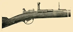French Military Equipment Stampe: Chassepot Breech-Loader - Elevation, c1872. Creator: Unknown