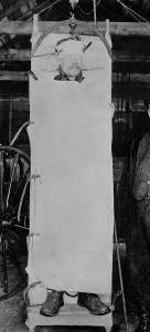 Black And White Mining Images Stampe: Chisholm mine rescue device, between c1910 and c1915. Creator: Bain News Service