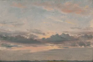 Sunset Oil Painting Stampe: A Cloud Study, Sunset, ca. 1821. Creator: John Constable