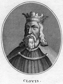 Medieval European Monarchs Stampe: Clovis, King of the Franks