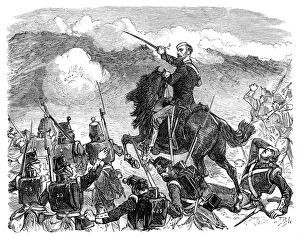 British Army Regiment Stampe: Codringtons brigade at the Battle of the Alma, Crimean War, 1850s, (1888)
