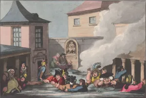 I conforti di Bath, tavola 7, 6 gennaio 1798. 6 gennaio 1798. Creatore: Thomas Rowlandson