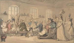 Bath And Northeast Somerset England Stampe: The Comforts of Bath and Public Breakfast, 1780-1827. Creator: Thomas Rowlandson