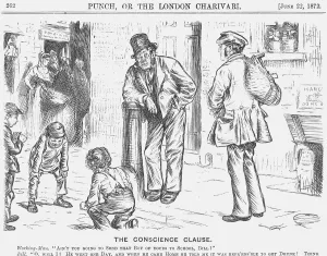 Victorian Era Education Stampe: The Conscience Clause, 1872