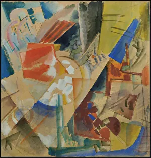 Russian Modern Art Movement Stampe: Constructive composition, 1919. Creator: Echeistov, Georgy Alexandrovich (1897-1946)
