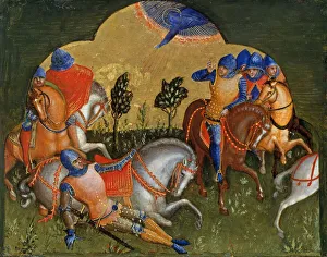 Venetian School Masterpiece Stampe: The Conversion of Paul (Predella Panel), ca 1370. Creator: Veneziano