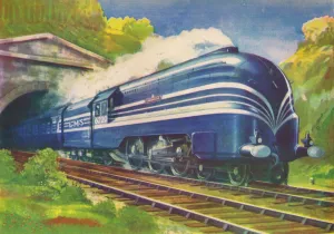 Tunnel Stampe: La Coronation Scot, L. M. S. lascia il tunnel di Watford, 1940
