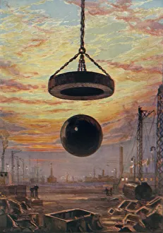 British Civil Engineering Stampe: A Cracker Ball, c1930. Creator: Unknown