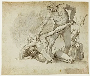 English Heritage Art Collection Stampe: The Damned in Hell, n.d. Creator: Unknown