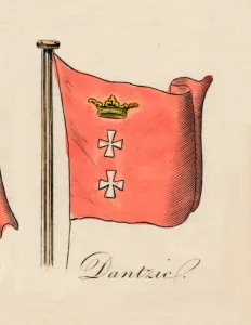 Red And White Color Scheme Stampe: Dantzic, 1838