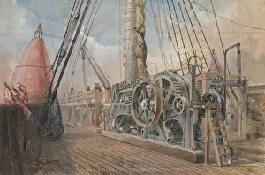 Atlantic Telegraph Company Stampe: Deck of the Great Eastern, the Cable Trough, etc. 1866, 1865-66