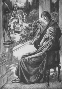 Stampa con cornice : Demetrio Risolve un Problema Difficile, c1917, (1917). Artista: Gunning King
