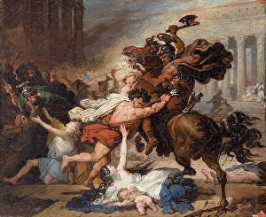 Classicism Fine Art Images Stampe: Destruction of Jerusalem by the Romans (Study)