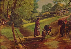 Rural England Landscape Stampe: A Devonshire Stream, 1864, (1935). Artist: James Clarke Hook
