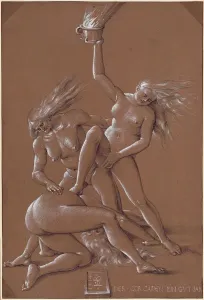 Auguri di Capodanno con tre streghe, 1514. Artista: Baldung, Hans (1484-1545).