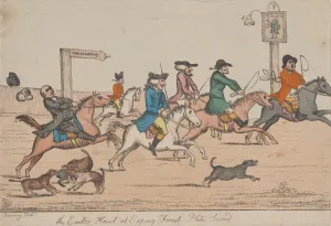 Georgian Era Caricature Stampe: The Easter Hunt at Epping Forest, Plate Second, ca. 1810. Creator: Unknown