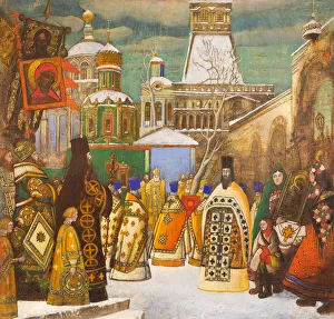 Processione di Pasqua. Creatore: Brailovsky, Leonid Mikhaylovich (1867-1937)