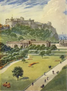 Colourful British Landscapes Stampe: Edinburgh Castle, c1948. Creator: Unknown