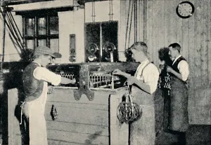 Black And White Factory Scene Stampe: An Electroplating Outfit, c1917