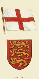 England National Flag Stampe: England, c1935. Creator: Unknown