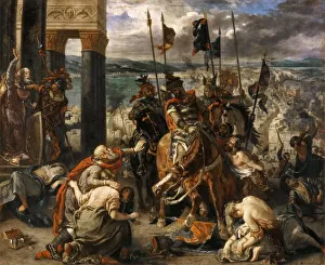 Louvre Collection Images Stampe: The Entry of the Crusaders in Constantinople. Artist: Delacroix, Eugene (1798-1863)