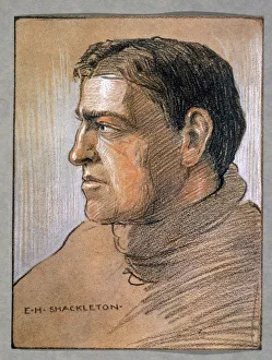 Antarctic Expedition Stampe: Ernest Shackleton, British explorer, c1909