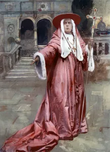Vintage Theatrical Portraits Stampe: ES Willard in The Cardinal, c1902