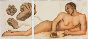 Diego Rivera Art Stampe: Figure Representing the Black Race (Second Version), 1932. Creator: Diego Rivera