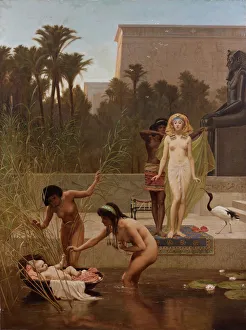 Stampe di La scoperta di Mosè. Trovato nella collezione di Collection Perez Simon, Messico Egitto Stampe: La Scoperta di Mosè