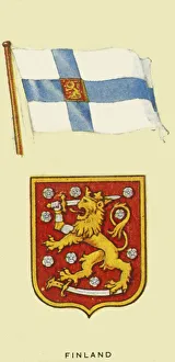 Finnish Flag Stampe: Finland, c1935. Creator: Unknown