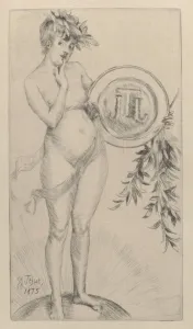 James Tissot Artwork Stampe: First Frontispiece (with the Monogram), 1875. Creator: James Tissot