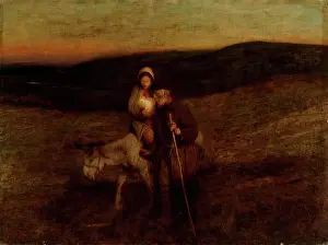 Biblical Scene Painting Stampe: The Flight, c1909. Creator: Edward Stott
