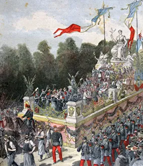 La sfilata dellarmonia e della pace, il destino nazionale, 22 settembre, Francia, 1892. Artista: Henri Meyer