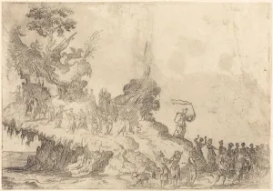 Jacques Callot Etching Stampe: The Float of Mount Parnassus. Creator: Unknown