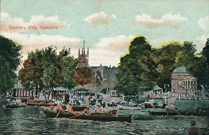 Richmond Upon Thames History Stampe: Garricks Villa, Hampton, c1910