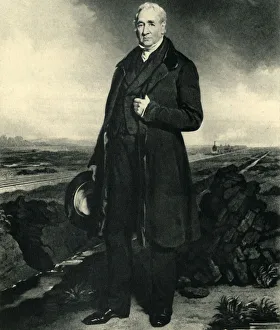 Victorian Era Transportation Stampe: George Stephenson, c1849, (1945). Creator: Unknown