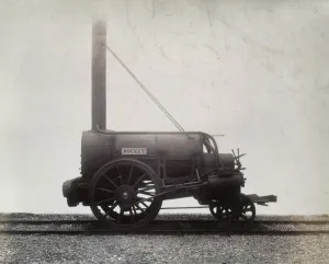 Black And White Trains Stampe: George Stephensons Rocket, c1905