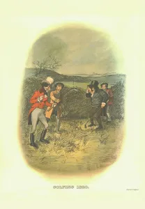 Stampe di Il golf, 1820, c1910. Uno dei vari annunci che mostrano Johnnie Walker Striding Man in diverse scene sportive Tom Browne Stampe: Il golf, 1820, c1910. Creatore: Tom Browne